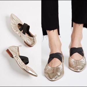 Free People Metallic Solitaire Ballet Flat size 8